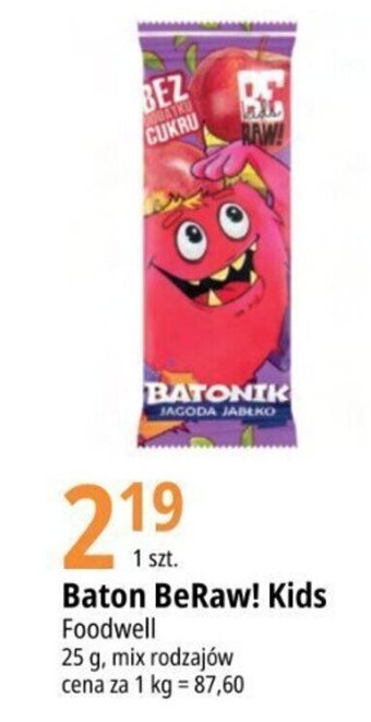 E.Leclerc Baton BeRaw! Kids Foodwell 25 g oferta