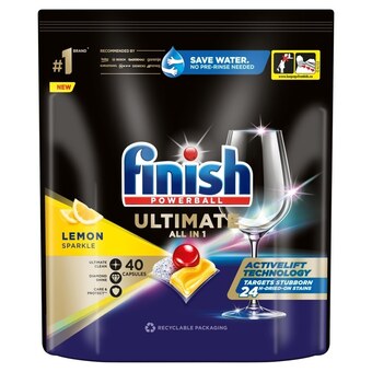 Rossmann Finish ultimate lemon kapsułki do mycia naczyń w zmywarce 516 g (40 sztuk) oferta