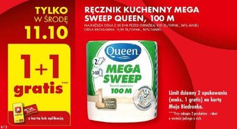 Biedronka RĘCZNIK KUCHENNY MEGA SWEEP QUEEN, 100 M oferta