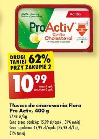 Biedronka Tłuszcz do smarowania Flora Pro Activ, 400 g oferta