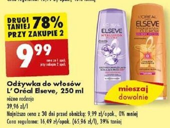 Biedronka Odżywka do włosów L'Oréal Elseve, 250 ml oferta