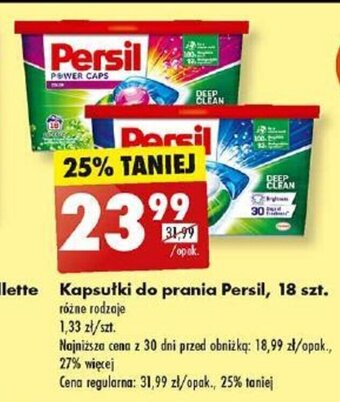 Biedronka Kapsułki do prania Persil, 18 szt. oferta