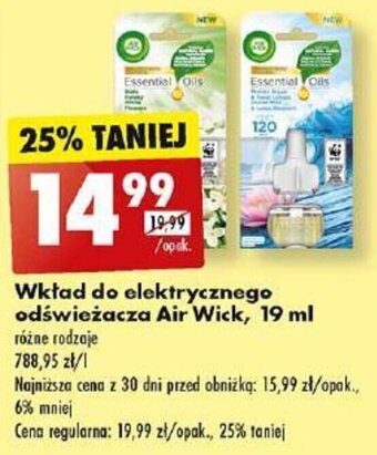 Biedronka Wkład do elektrycznego odświeżacza Air Wick, 19 ml oferta