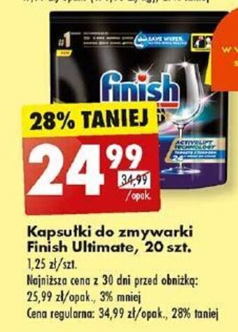 Biedronka Kapsułki do zmywarki Finish Ultimate, 20 szt. oferta
