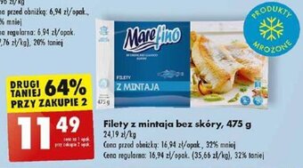 Biedronka Filety z mintaja bez skóry, 475 g oferta