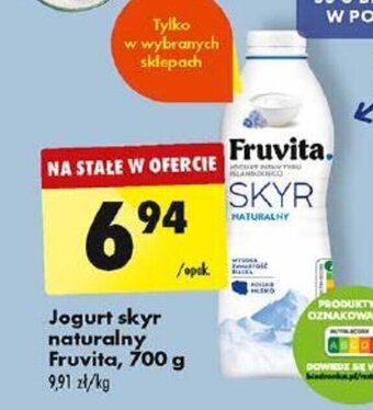 Biedronka Jogurt skyr naturalny Fruvita, 700 g oferta