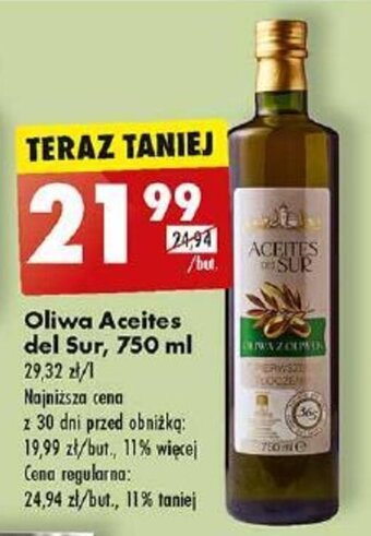 Biedronka Oliwa Aceites del Sur, 750 ml oferta