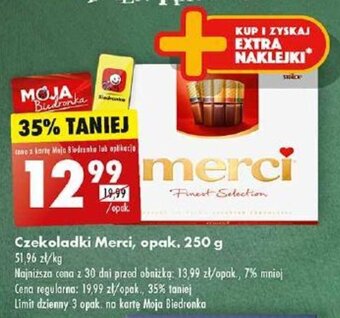 Biedronka Czekoladki Merci, opak. 250 g oferta