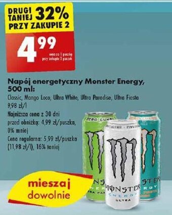 Biedronka Napój energetyczny Monster Energy, 500 ml oferta