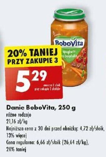 Biedronka Danie BoboVita, 250 g oferta