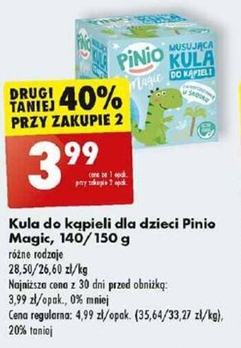 Biedronka Kula do kąpieli dla dzieci Pinio Magic, 140/150 g oferta