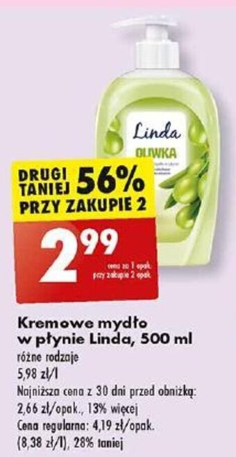 Biedronka Kremowe mydło w płynie Linda, 500 ml oferta