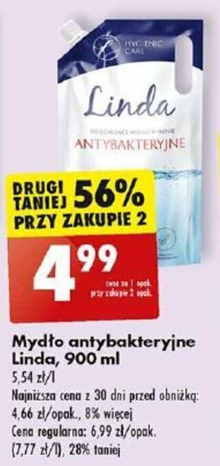 Biedronka Mydło antybakteryjne Linda, 900 ml oferta
