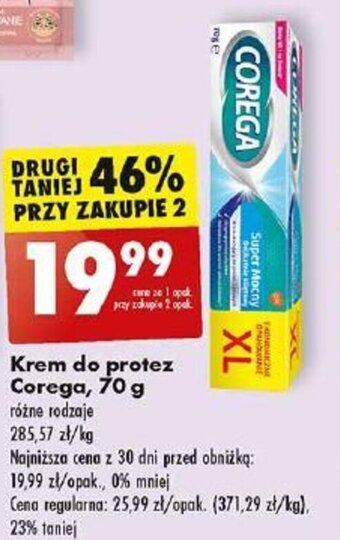 Biedronka Krem do protez Corega, 70 g oferta