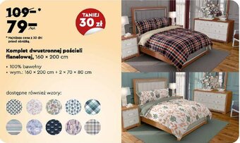 Biedronka Komplet dwustronnej pościeli flanelowej, 160 x 200 cm oferta