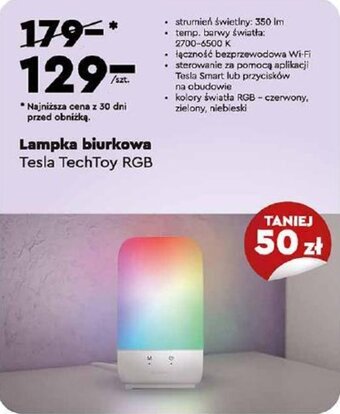 Biedronka Lampka biurkowa Tesla TechToy RGB oferta