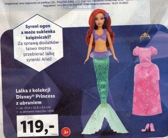 Lidl Lalka z kolekcji Disney Princess z ubraniem oferta