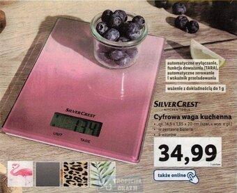 Lidl SILVERCREST Cyfrowa waga kuchenna oferta