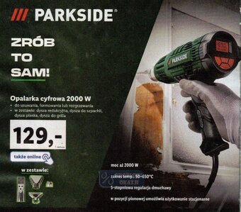 Lidl PARKSIDE Opalarka cyfrowa 2000 W oferta