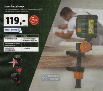 Lidl PARKSIDE Laser krzyżowy oferta