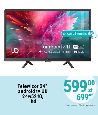 Biedronka Telewizor 24'' android tv UD 24w5210 hd oferta