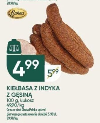 Chata Polska Kiełbasa z indyka z gęsiną 100g oferta
