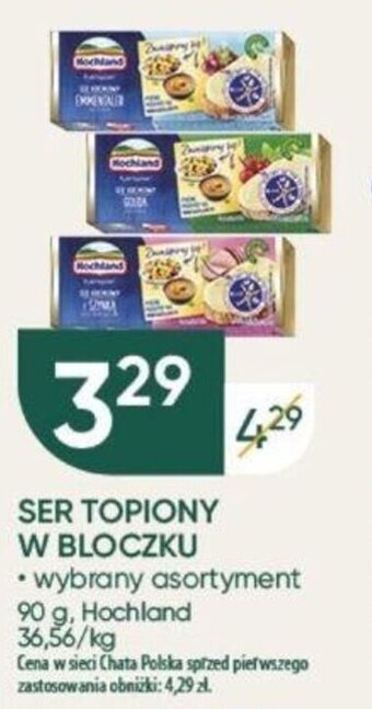 Chata Polska SER TOPIONY W BLOCZKU 90g Hochland oferta