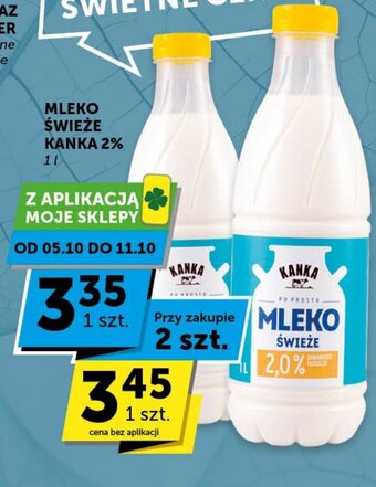 Groszek MLEKO ŚWIEŻE KANKA 2% 1l oferta