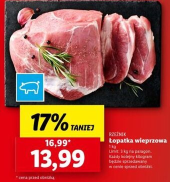 Lidl RZEŹNIK Łopatka wieprzowa 1 kg oferta