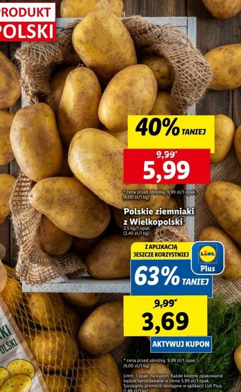 Lidl Polskie ziemniaki z Wielkopolski 2,5kg oferta