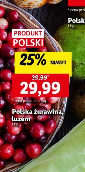 Lidl Polska żurawina 1kg oferta