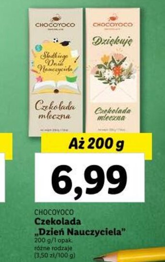 Lidl CHOCOYOCO Czekolada „Dzień Nauczyciela” 200 g oferta