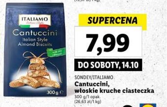 Lidl SONDEY/ITALIAMO Cantuccini, włoskie kruche ciasteczka 300 g oferta