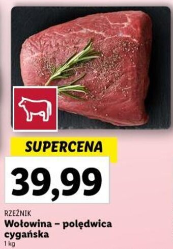 Lidl RZEŹNIK Wołowina - polędwica cygańska 1kg oferta