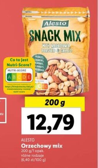 Lidl ALESTO Orzechowy mix 200 g oferta