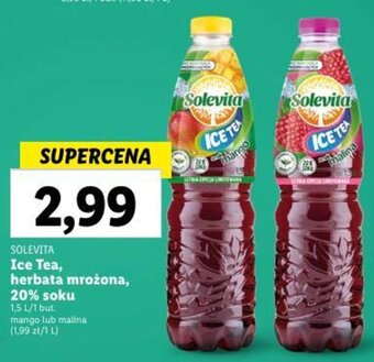 Lidl SOLEVITA Ice Tea, herbata mrożona, 20% soku 1.5 L oferta