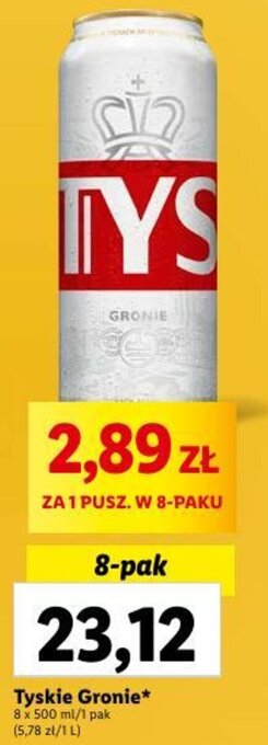 Lidl Tyskie Gronie 8 x 500 ml oferta