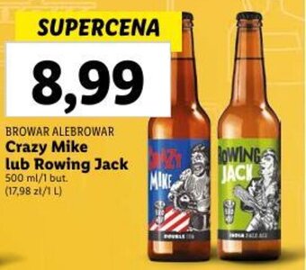Lidl BROWAR ALEBROWAR Crazy Mike lub Rowing Jack 500ml oferta