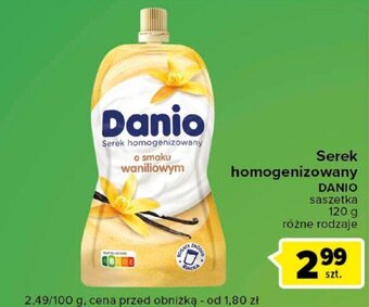 Carrefour Serek homogenizowany DANIO 120g oferta