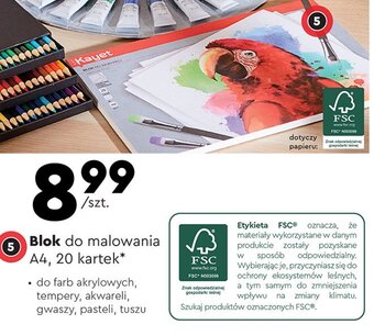Biedronka Blok do malowania a4/20k oferta