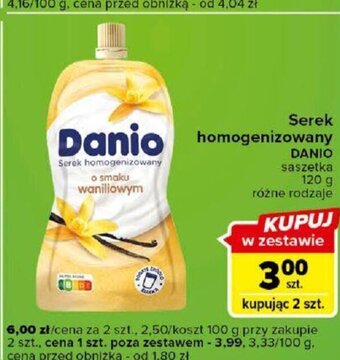 Carrefour Serek homogenizowany DANIO 120g oferta