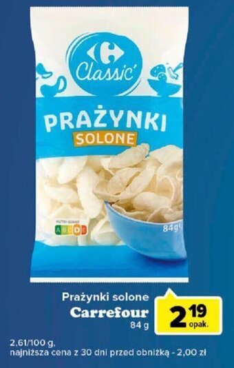 Carrefour Prażynki solone Carrefour 84g oferta