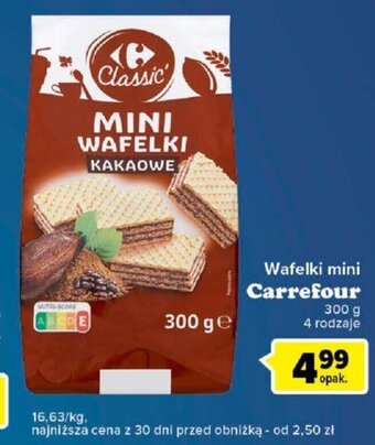 Carrefour Wafelki mini Carrefour 300g oferta