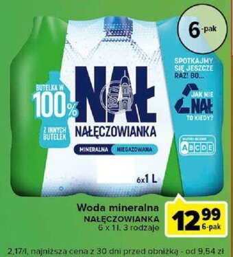 Carrefour Woda mineralna NAŁĘCZOWIANKA 6x1l oferta