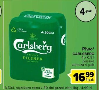 Carrefour Piwo CARLSBERG 4x0,5l oferta