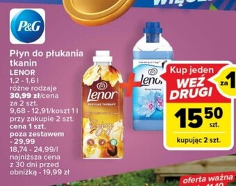 Carrefour P&G Płyn do płukania tkanin LENOR 1,2-1,6l oferta