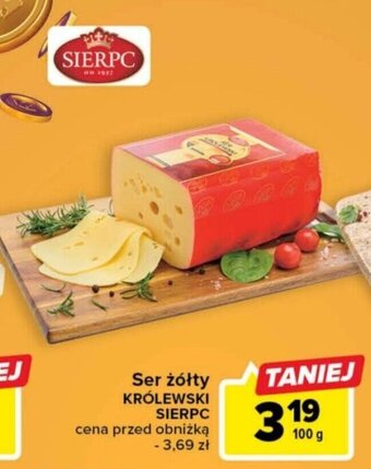 Carrefour Ser żółty KRÓLEWSKI SIERPC 100g oferta