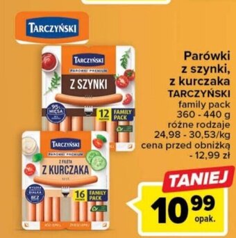 Carrefour Parówki z szynki z kurczaka TARCZYŃSKI 360-440g oferta