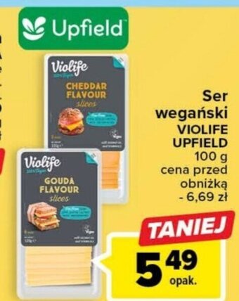Carrefour Ser wegański VIOLIFE UPFIELD 100 g oferta