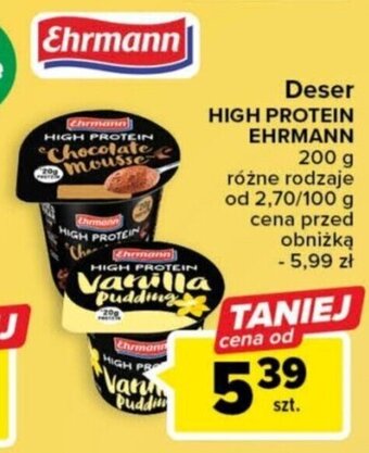 Carrefour Deser HIGH PROTEIN EHRMANN 200 g oferta
